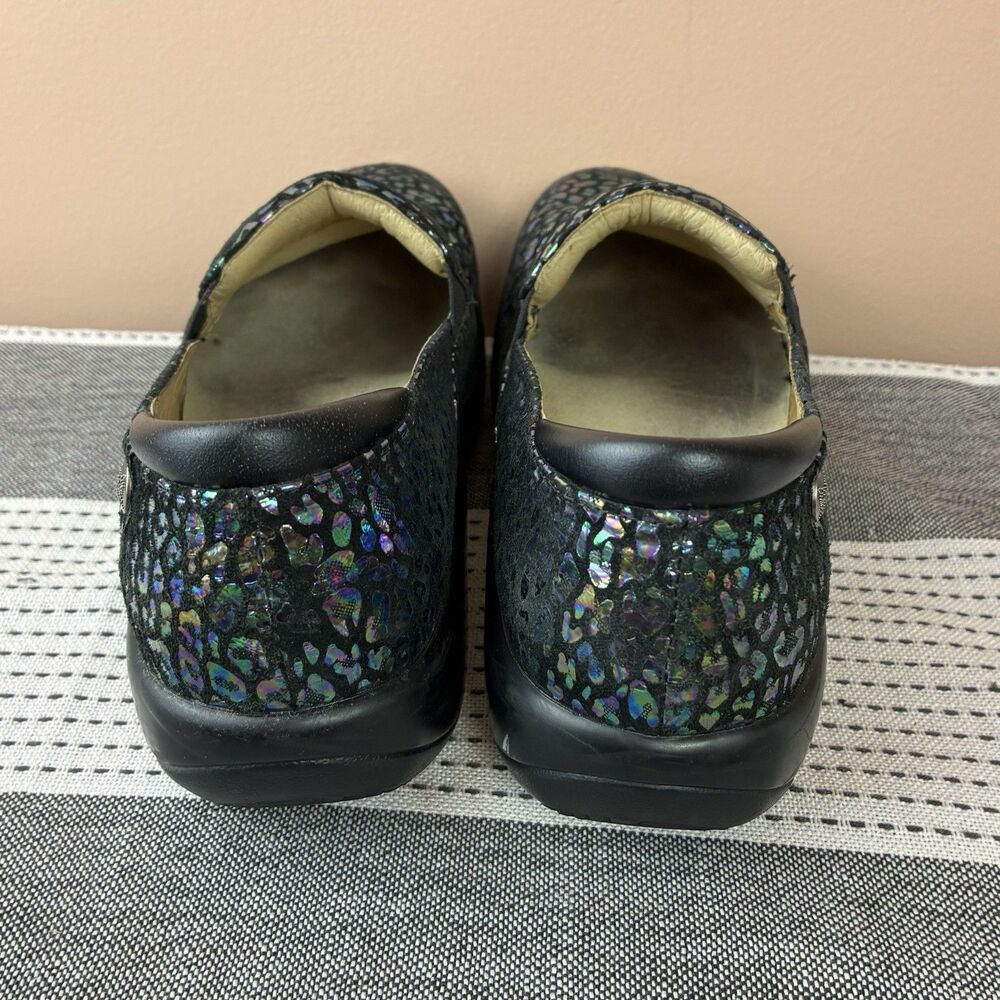 Alegria Womens Comfort Shoes Size 38 US 8.5 Kel Black Purple Blue Shimmery - Picture 5 of 8